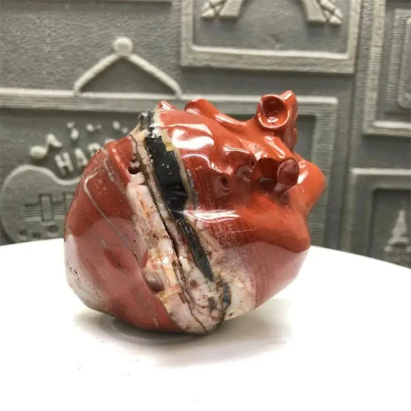 

10CM Natural Red Jasper Heart Shaped Crystal Stone Charm Carved Healing Stone For DIY Craft Making 1pcs