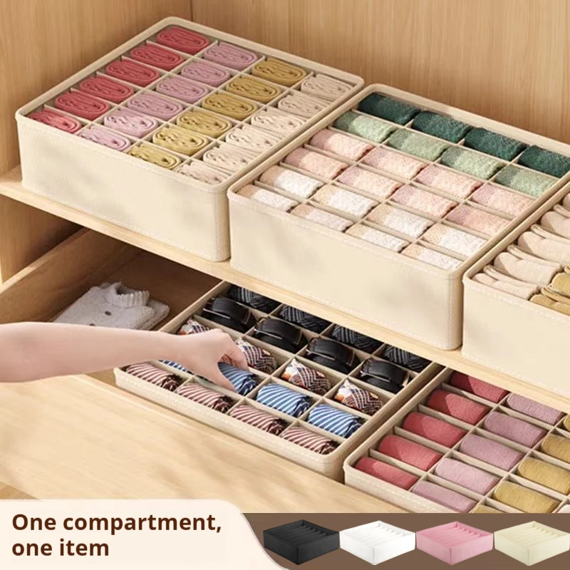 

4pcs/set of Cabinets Underwear Storage Drawers Clothing Storage Boxes Bedroom and Dormitory Dust-proof Foldable Storage Boxes수납함