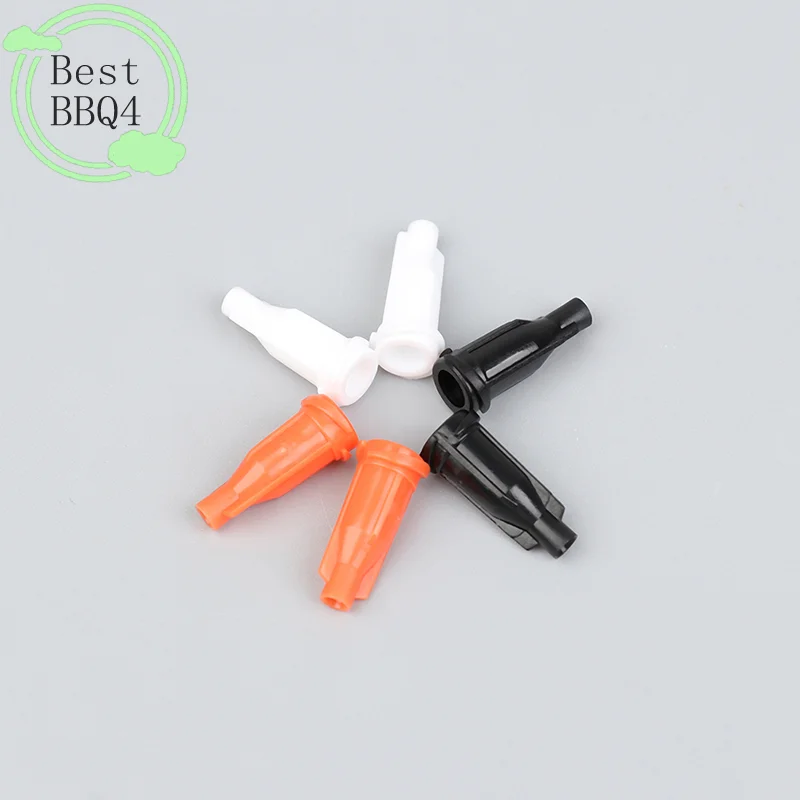 BBQ4 100Pcs Plastic Syringe Tips Caps Injector Dispenser Dispensing Needle Sealing Plug Standard Syringe Luer Stop Caps Supplies