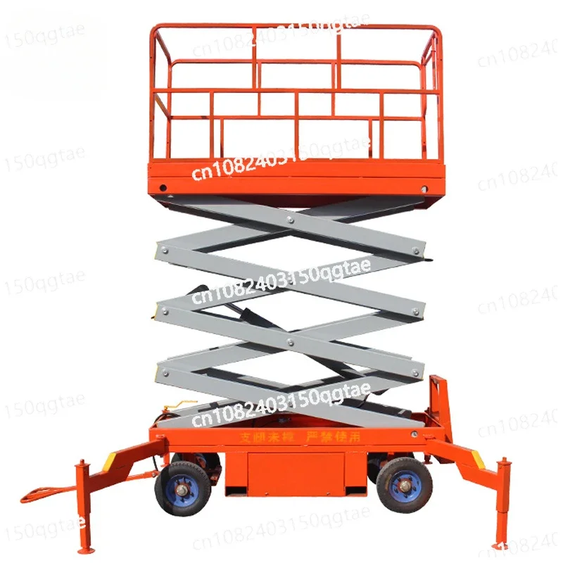 Portable 10M Electric Manual Scissor Lifting Machine Hydraulic Lift Platform