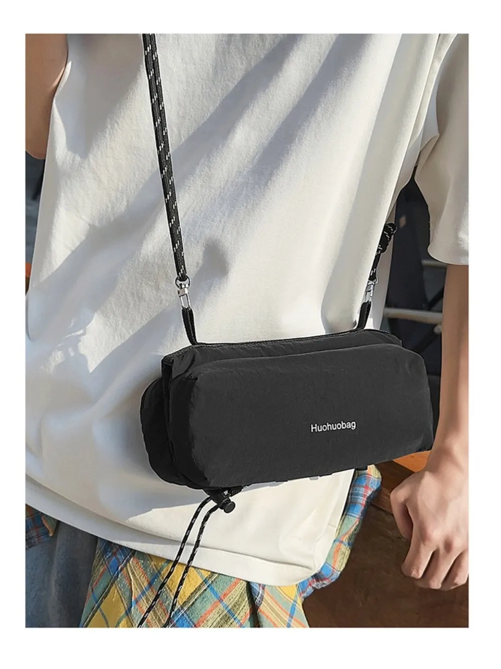 2026 Sport-Umhängetasche aus Nylon, Funktionale Wasserbechertasche, Leichte Atmungsaktive Crossbody-Tasche, Kleine Quadratische Tasche – Detail 7