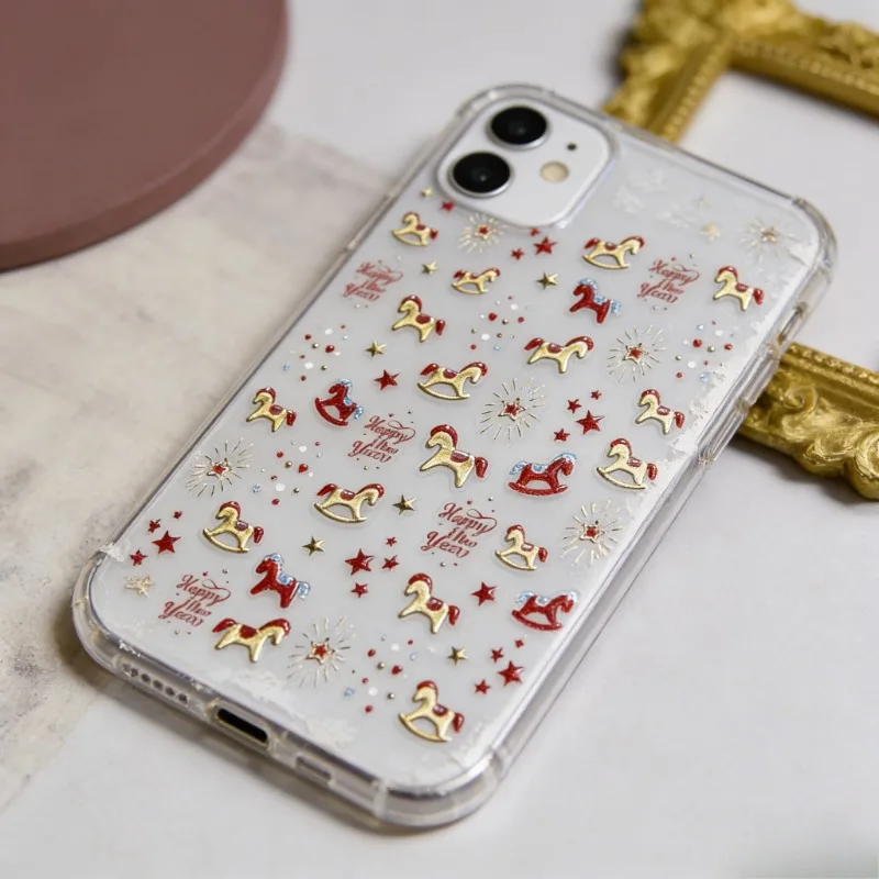 Glitter Shaking Star Heart Pony Stickers DIY Scrapbooking Phone Case Electronic Device Decoration Mobile Phone Case Diy Crafts