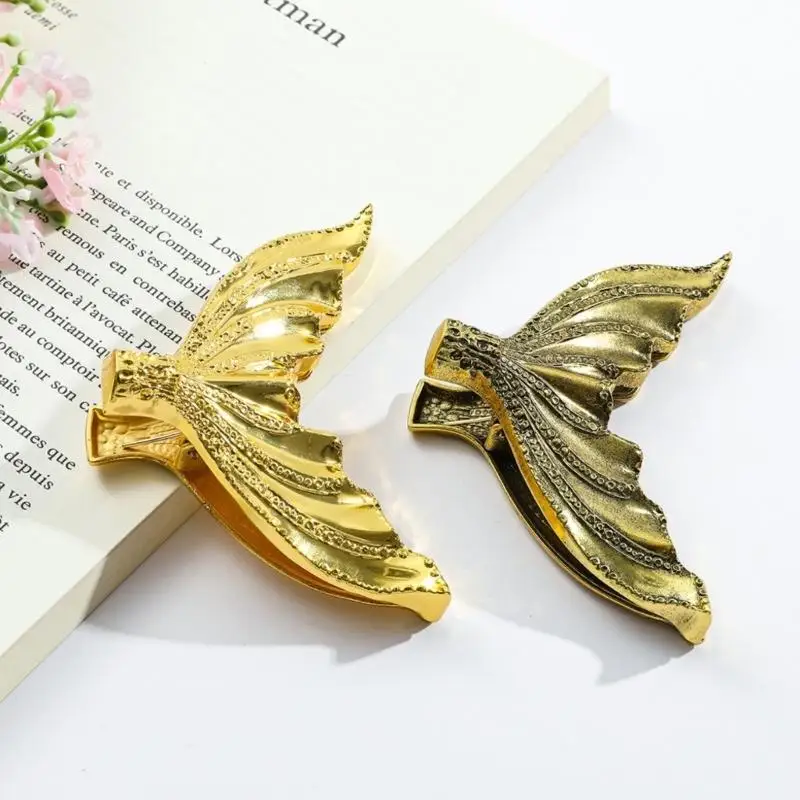 Y1UB Fish Tail Shaped Bookmarks Retro Page Holder Clip Scrapbooking Clip Document Receipt Clamp For Journal Planner Notebook