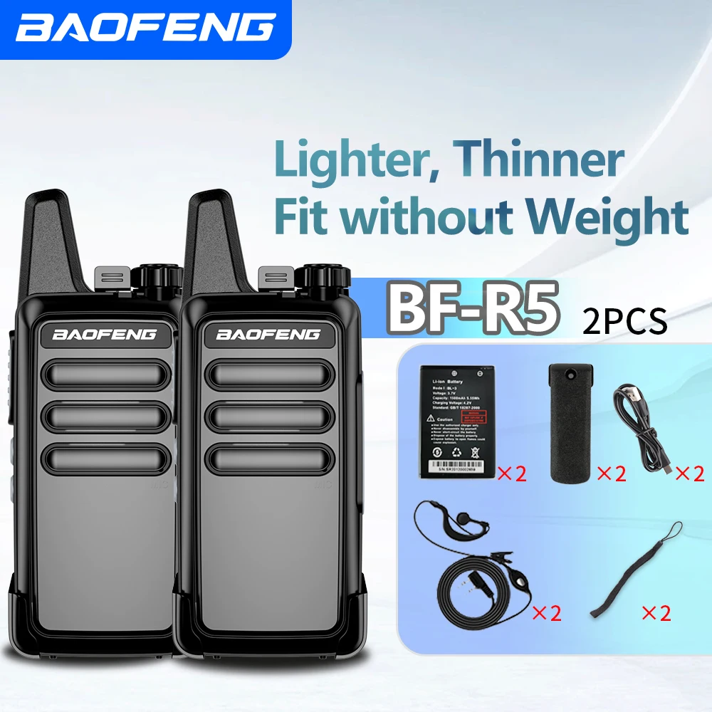 baofeng-bf-5r-ポータブルトランシーバー-デュアルバンドハンドヘルドラジオ-vox機能付き-128チャンネル、充電器付属