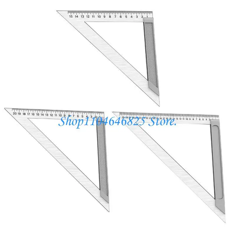 Triangles Square Ruler Metal Stainless Steel Quick Measuring Marking Tool