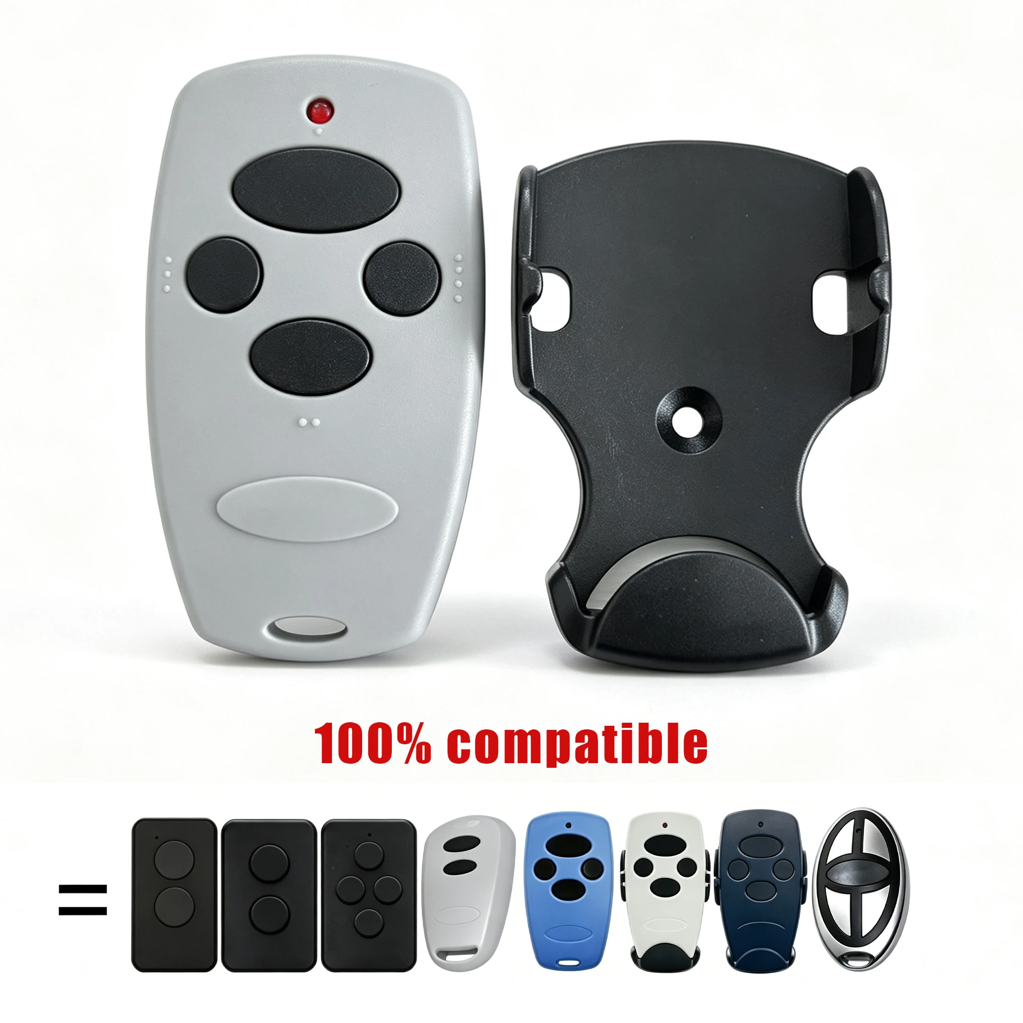 433MHz Rolling Code Garage Gate Remote Control 4 Buttons Handheld Replacement Transmitter For Automatic Gate Opener