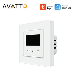 Avatto-スマートwifiサーモスタット,温度コントローラー,電気床暖房,水およびガスタンク,Alexa,GoogleHomeで動作