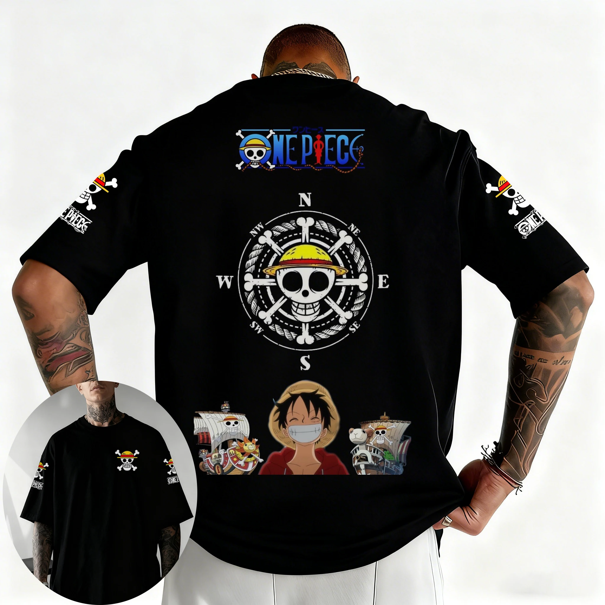 قطعة واحدة لوفي زورو نامي سانجي المروحية تي شيرت مطبوع الصيف أنيمي المحملة 2026 قصيرة الأكمام ريترو Harajuku Y2K الشارع الشهير المحملة القمم