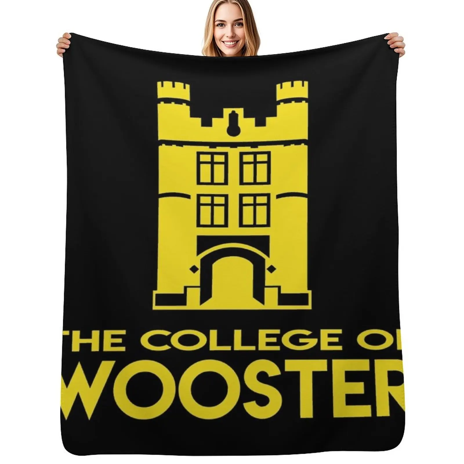 

College of Wooster Throw Blanket Cozy Light Blanket for Travel Camping Picnic