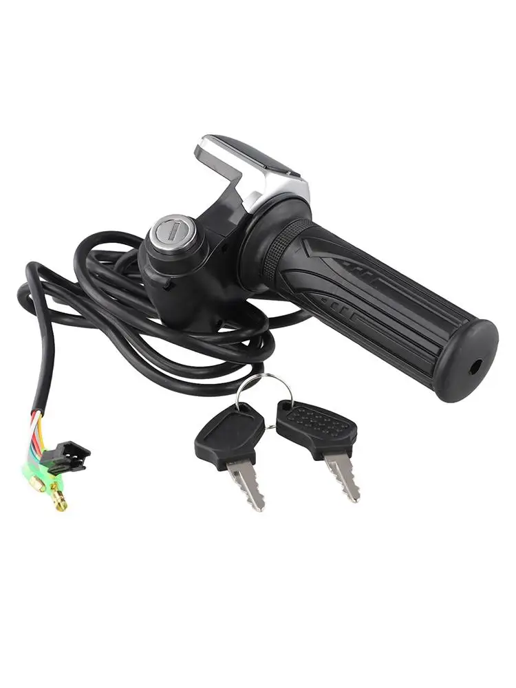 36V 48V 60V Electric Scooter Throttle for Grip With Key Lock for Power Indicator for durable Scooter Hand Grip E-bike