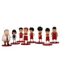 8Pcs/Set Slam Dunk Anime Akita Sannoh Hanamichi Sakuragi Kaws Action Figures Kids Hobby Toys Pvc Model Decorative Ornaments Gift