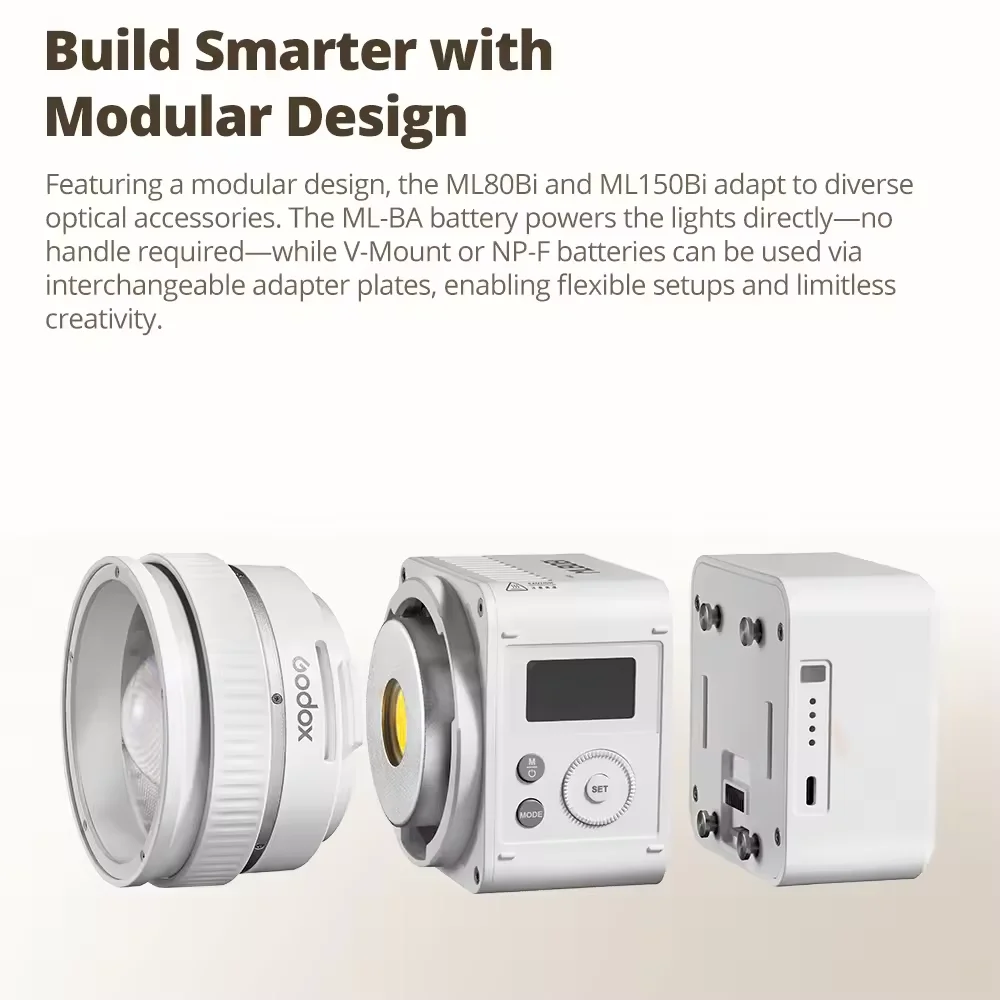 ما قبل البيع Godox ML80Bi ML150Bi خفيفة الوزن ثنائية اللون LED أضواء الفيديو لتصوير مدونة الفيديو البث المباشر ملء التصوير الفوتوغرافي #2