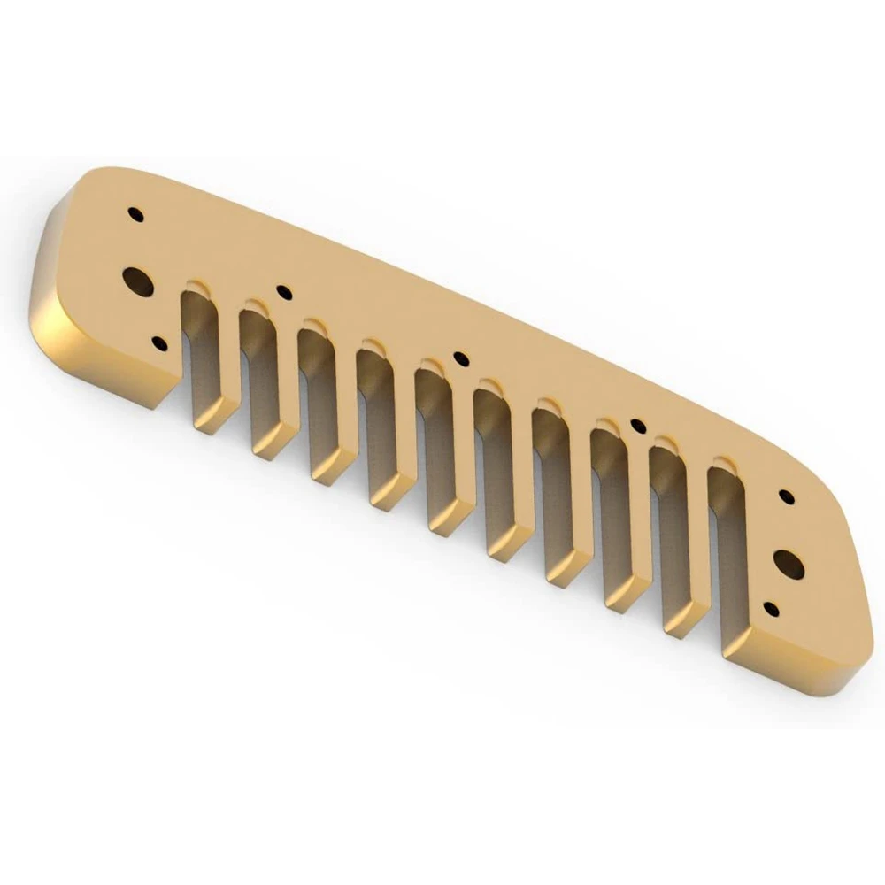 Aluminum Alloy Harmonica Blues Comb, Blues Comb Harmonica Part for Golden Melody Gold-AA85