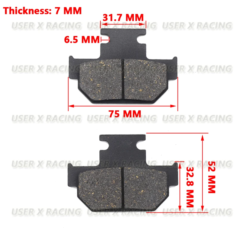 USERX Motorcycle disc brake pad Brakes Front Rear Disc Brake Pads For Scooter High temperature resistance Friction resistance