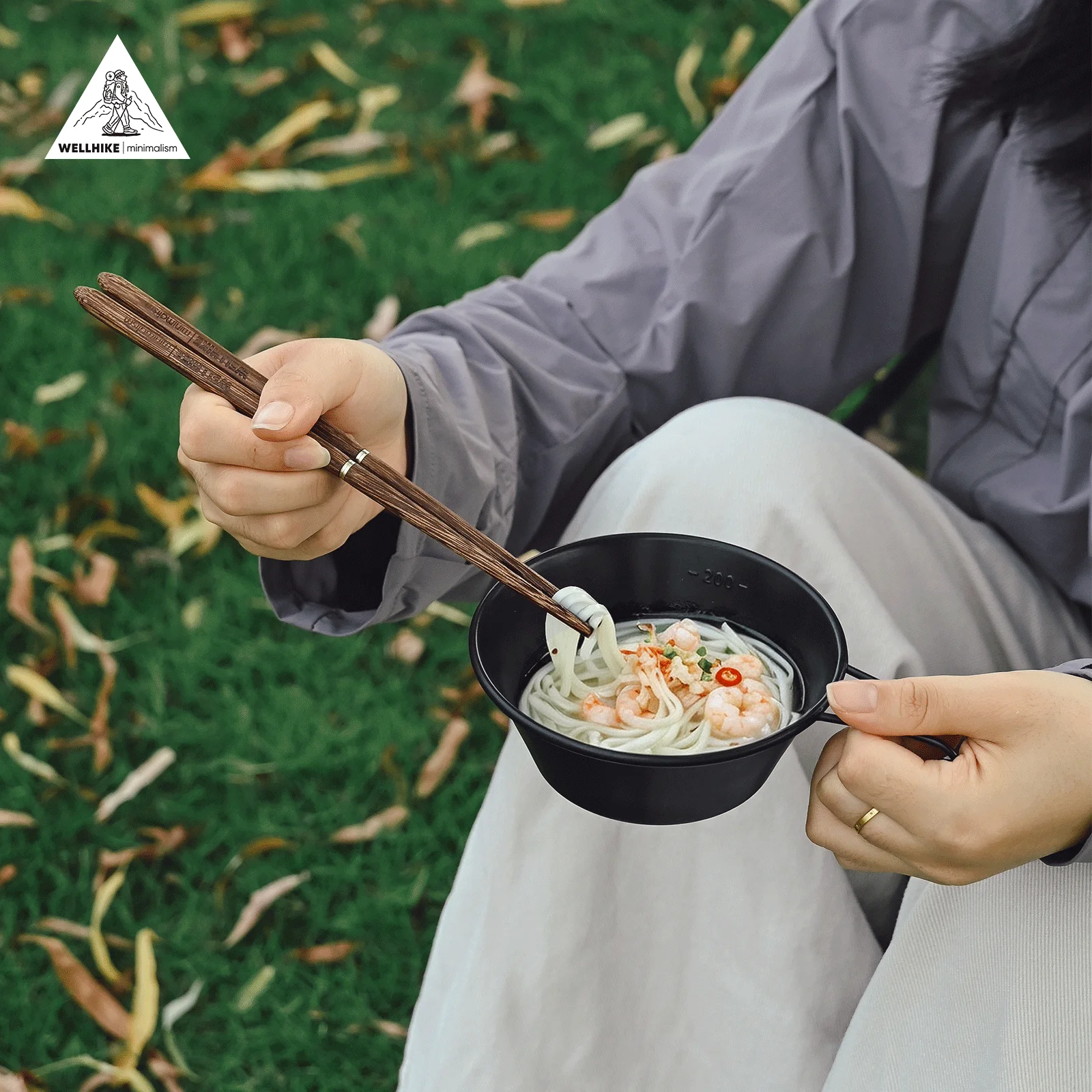 WELLHIKE Dinner Knife Fork Soup Spoon Chopsticks Simple Lightweight Travel Tableware Set For Hiking And Outdoor Camping ﻿ ﻿ ﻿ view 6