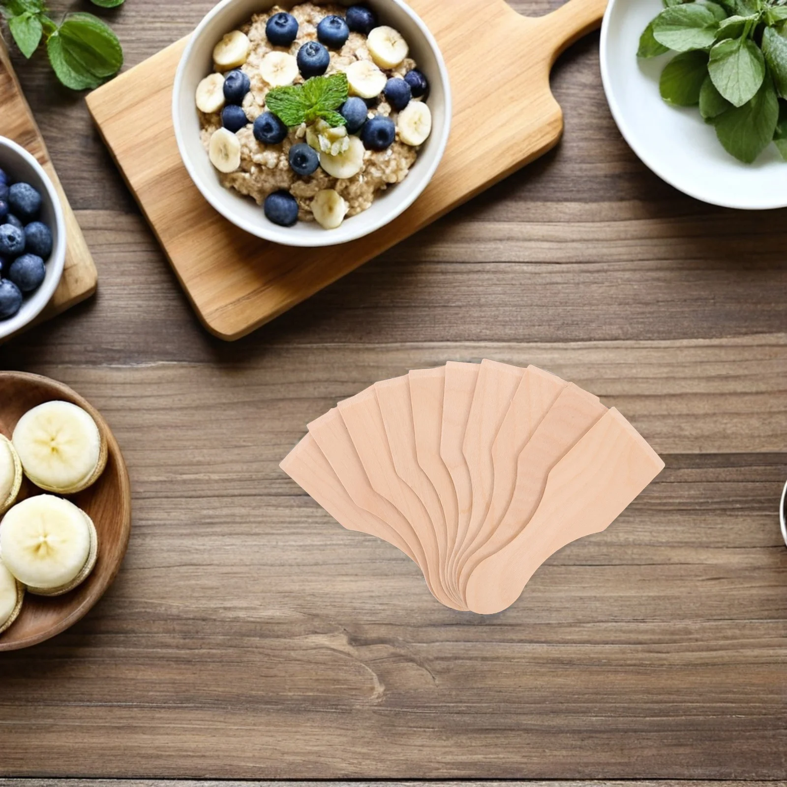 10 Stücke Mini Küche Holzspatel Kinder Kochutensilien Set Simulation Küchenzubehör für Kinder Mini Kochutensilien