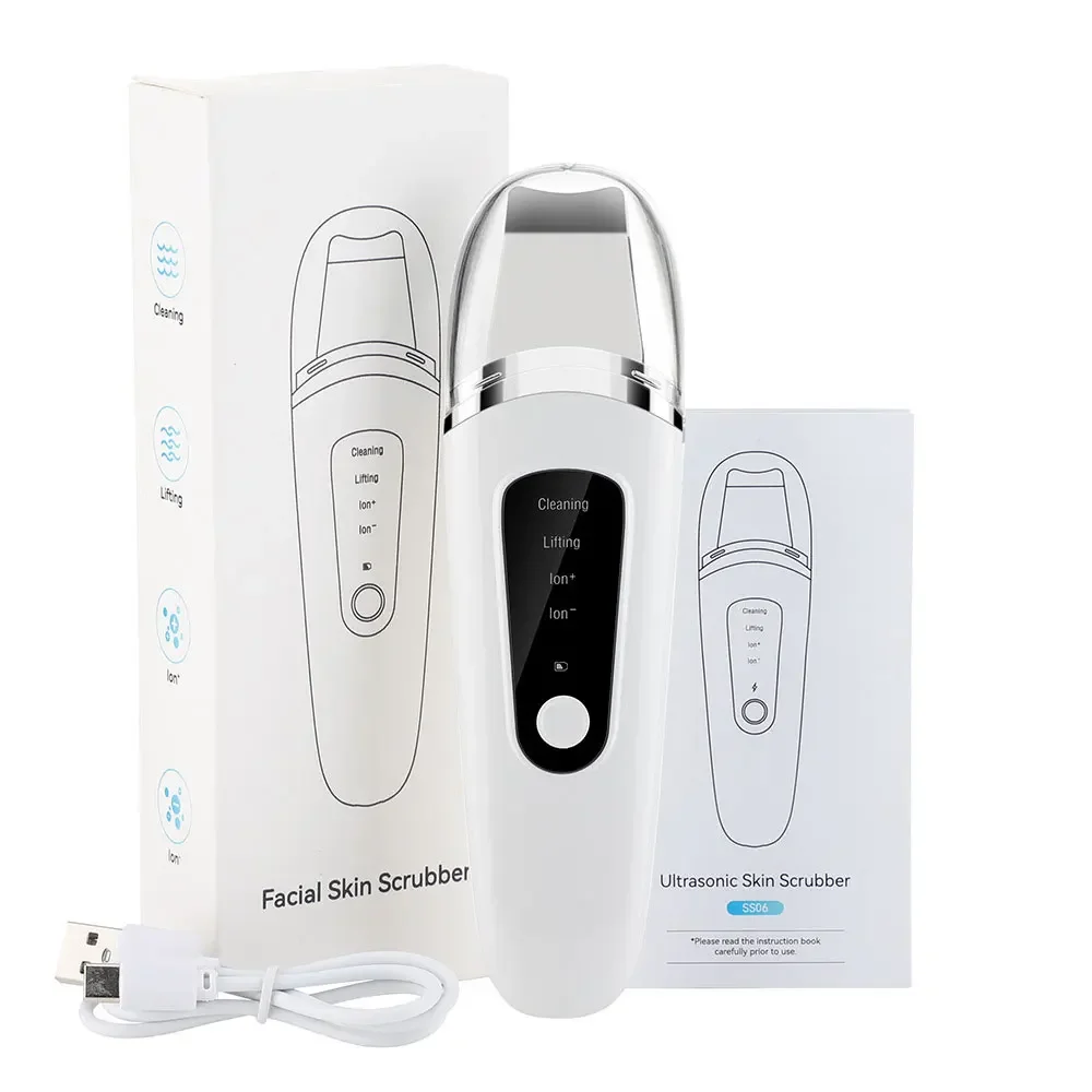Depurador ultrasónico de la piel, espátula Facial, exfoliante de la piel, raspador y eliminador de espinillas, limpiador de poros, limpieza Facial profunda