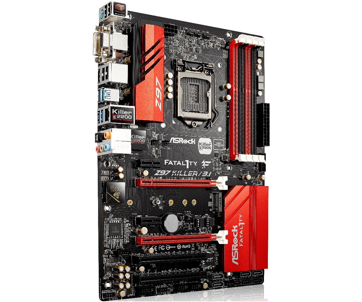 ASRock Fatal1ty Z97 Killer/3.1 اللوحة الأم ATX Intel Z97 LGA1150 DDR3 SATA3 HDMI DVI-D لـ Intel Core i7/i5/i3/Pentium/Celeron #3