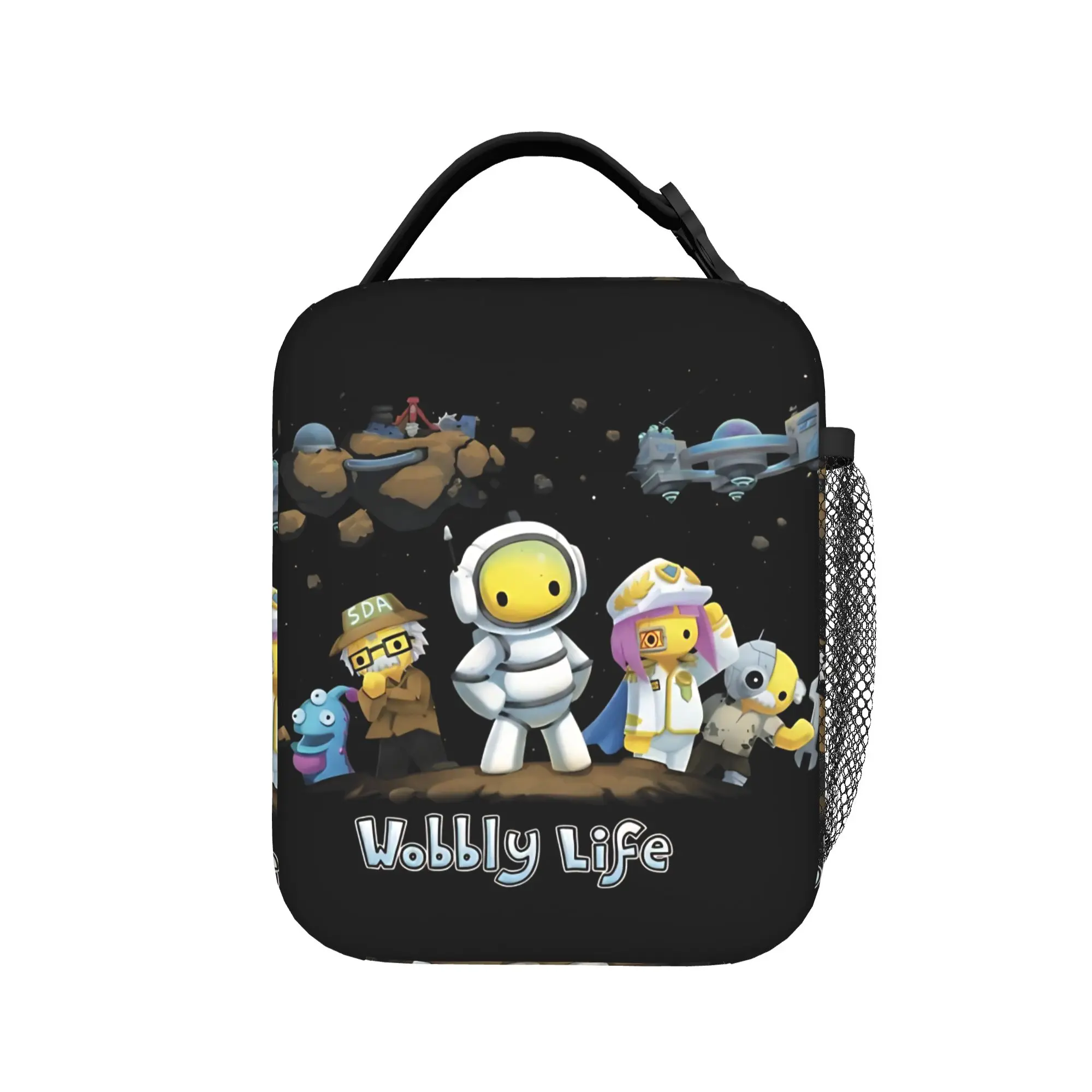 Wobblys Life Yellow Buddies Insulated Lunch Bags Portable Funny Game Lunch Container Thermal Bag Lunch Box Tote Food Handbags