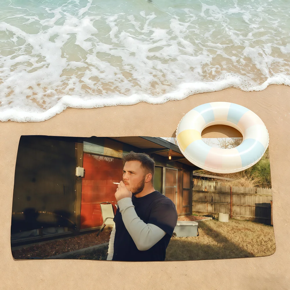 Rock Music Singer Z-Zach Bryan Towel Soft Lightweight Anti-Sand Large Beach Towel Quick-Drying Bath Sports Family