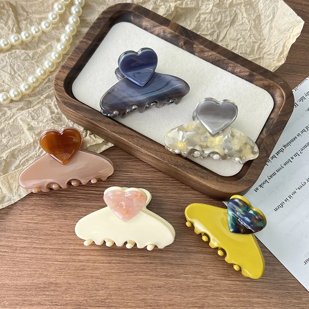 

1 шт., милая и уникальная заколка для волос из ацетата для женщин, элегантный темперамент в японском стиле, заколка для волос в форме полуап на затылке