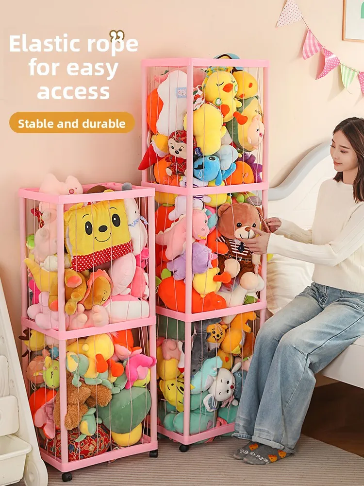 

Большая прозрачная эластичная корзина-органайзер для хранения детских игрушек и кукол, для домашнего использования