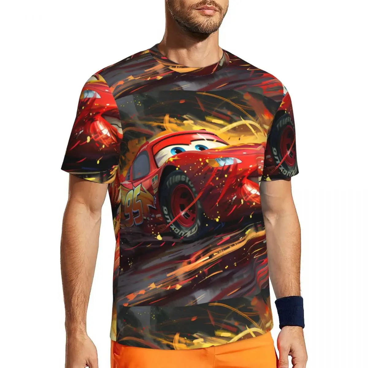 

Pixar Lightning McQueen Cars Cartoon T-Shirt Trending T Shirts Short Sleeve Comfortable Tops Beach Vintage Oversized Tees