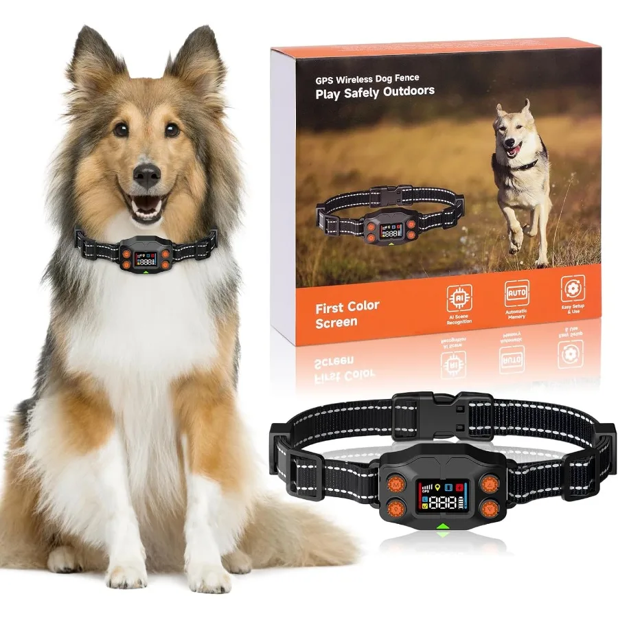 GPS Wireless Dog Fence with Waterproof Collar
