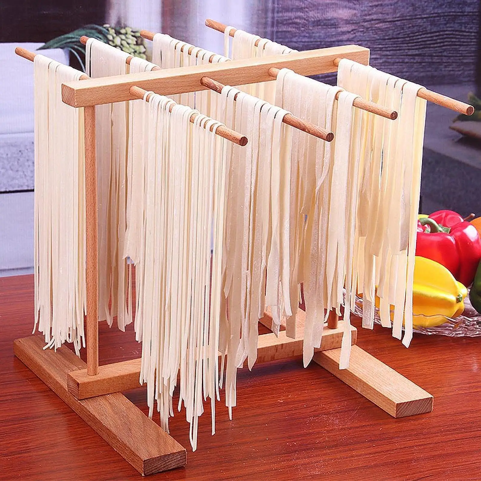 Pasta Drying Rack Non Slip with 8 Arms for Fresh Pasta Kitchen Household