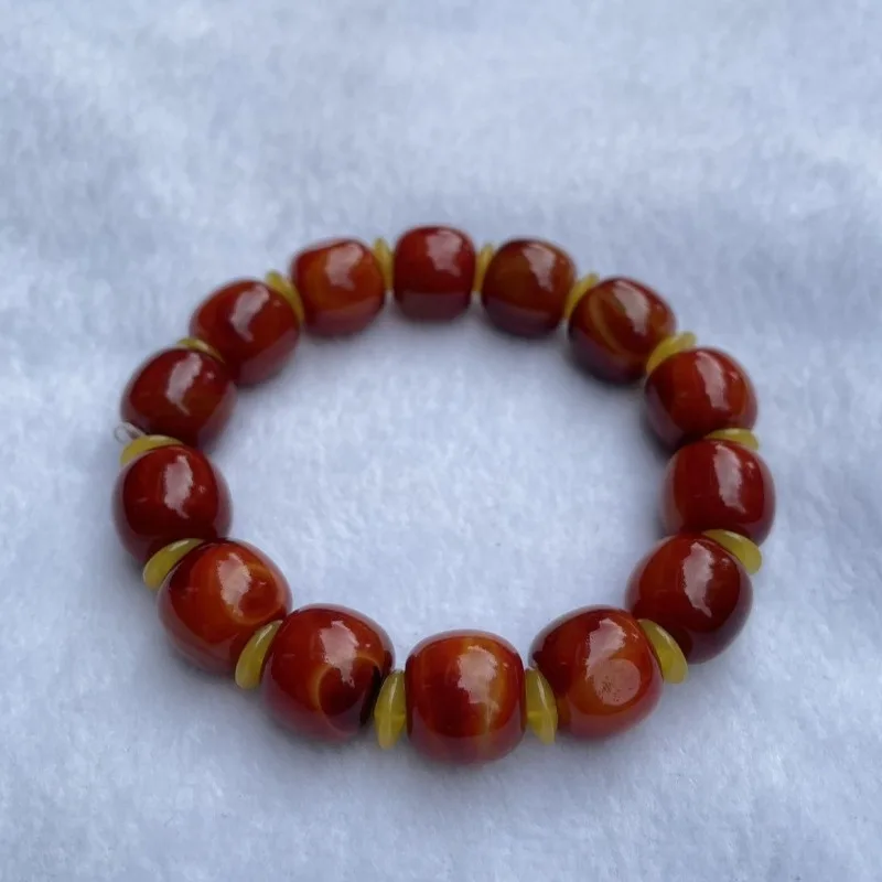 Agate old bead bracelet, trendy and fashionable daily jewelry.