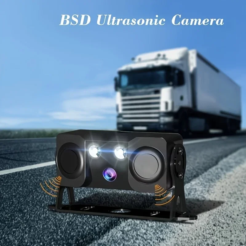 Dual 2LED Night Vision Car Camera System BSD/ADAS Buzzer Alarm Backup Camera with CVBS Output for Display(Display Not Included)