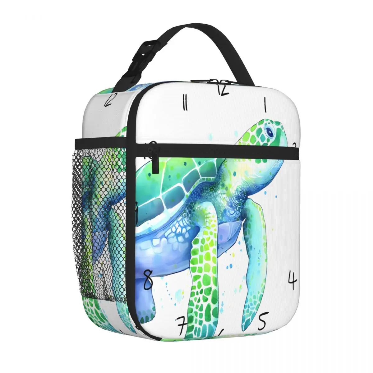 Bestselling Green Sea Turtle Splicing Color Nylon Lunch Bag Preschool Lunch Lunch Handbag