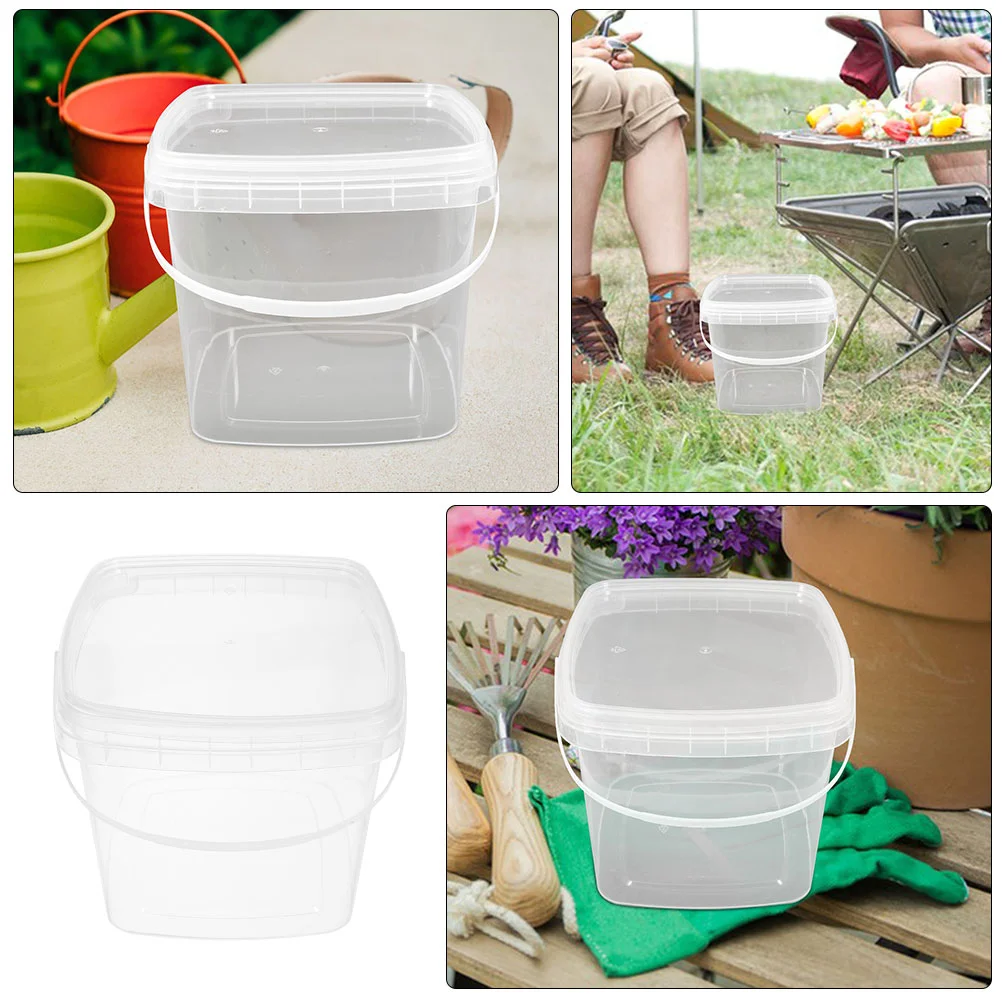 Bucket Food Containers Multipurpose Water Plastic with Lid Storage Tank Multi-functional Handle