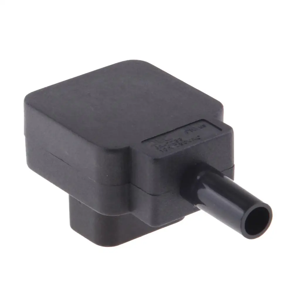 IEC 320 C14 Rewirable Right Angle 3 Pin Male Power Adapter Durable ABS Plug for Industrial Application