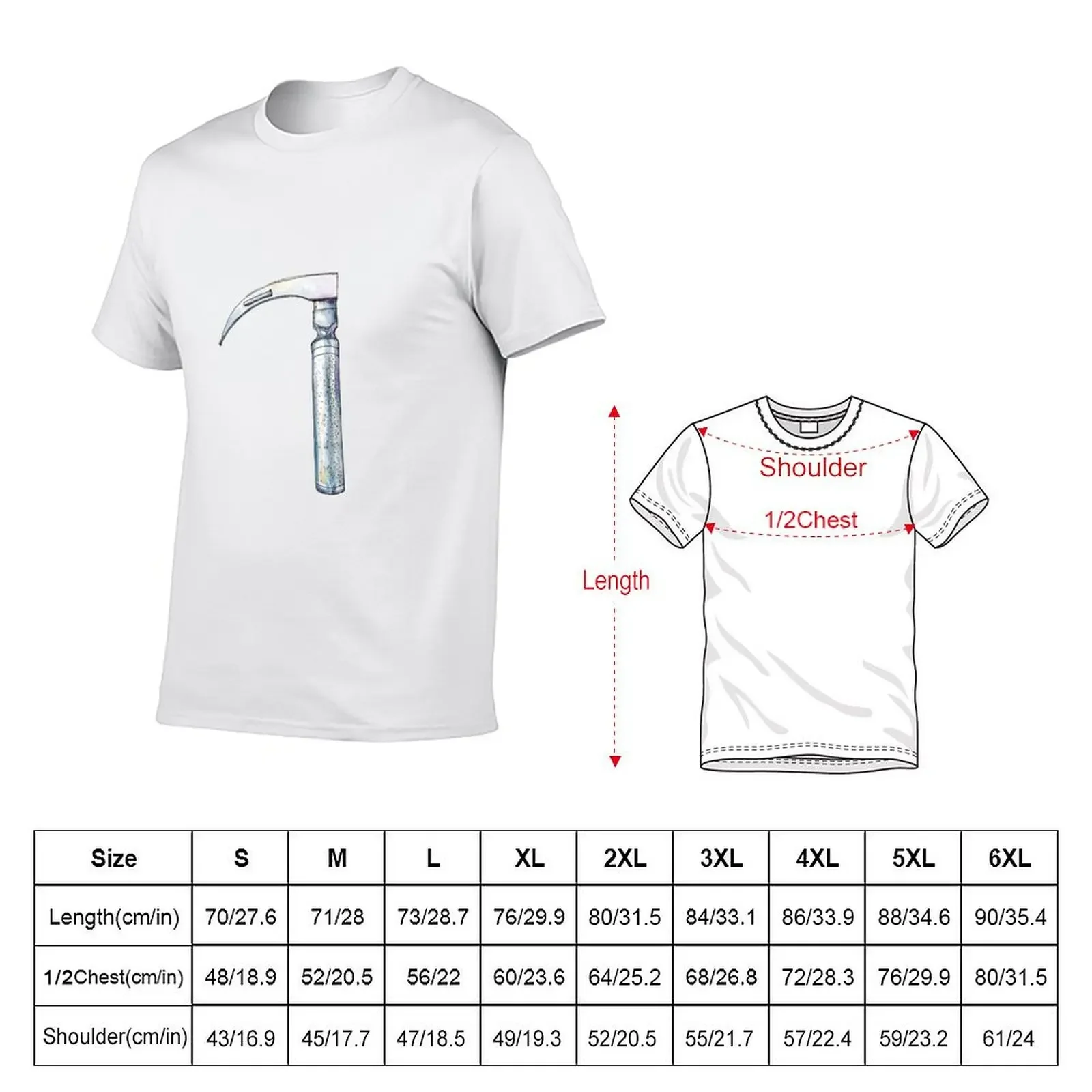 Watercolor hand drawn sketch illustration of laryngoscope isolated on white T-Shirt quick drying funny t shirts for men