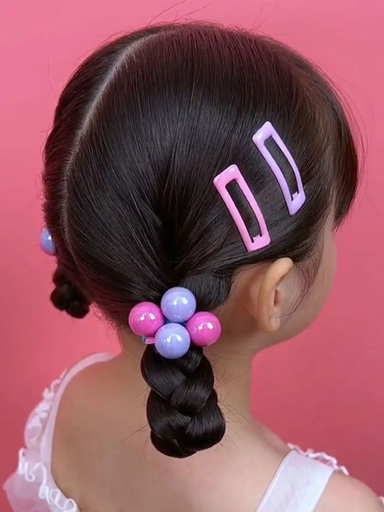 14PCS candy rubber band headband tied with ponytail, round ball, colorful headband, princess rubber band, elegant headband