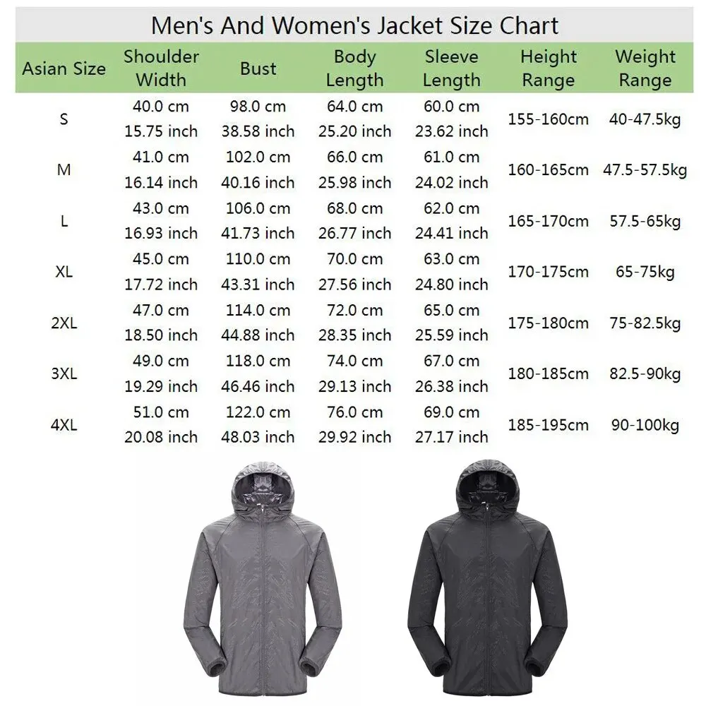 Chaqueta impermeable de protección solar para hombre y mujer, cortavientos de piel de secado rápido para acampar, pescar y cazar