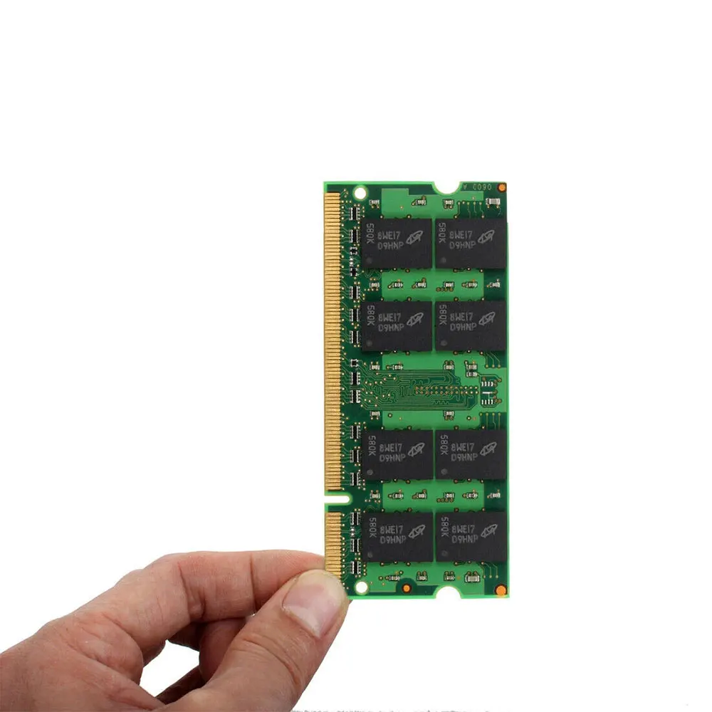 Crucial Memoria Laptop RAM DDR2 2GB 4GB (2x2GB) 667MHz 800MHz Memory SODIMM PC2-5300 PC2-6400 Non-ECC Unbuffered For Notebook