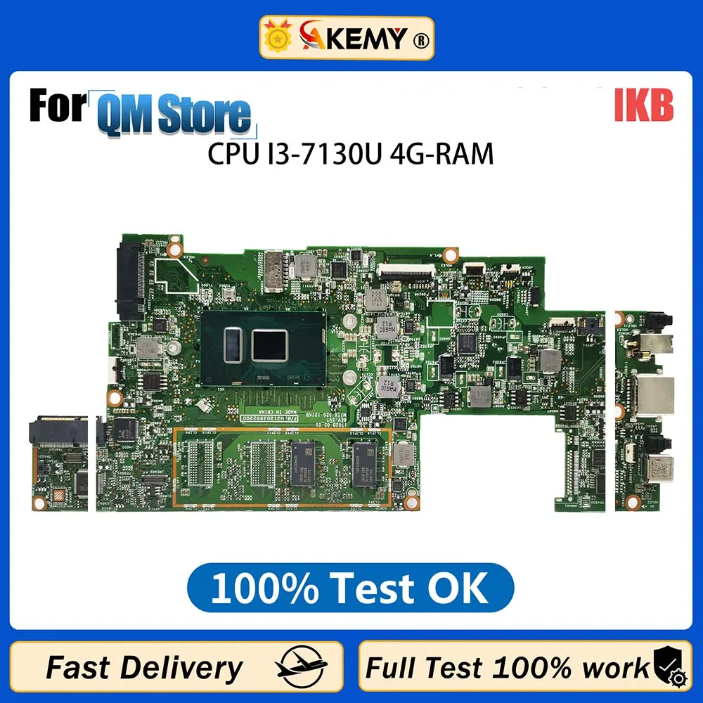 

520-12IKB Notebook Motherboard For Lenovo Miix Tablet Laptop Mainboard With I3-7130U CPU UMA 4G RAM 5B20Q22861