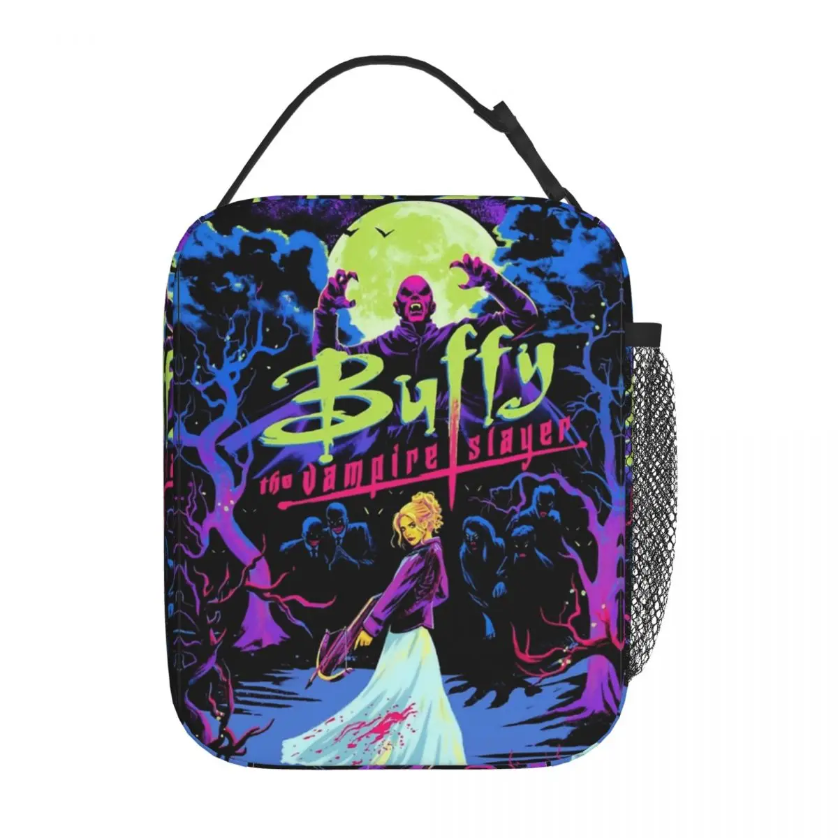 بافي مصاص الدماء القاتل الفن معزول أكياس الغداء حقيبة للحفاظ على البرودة حاوية غداء ذات سعة عالية، صندوق غداء للمدرسة في الهواء الطلق #1