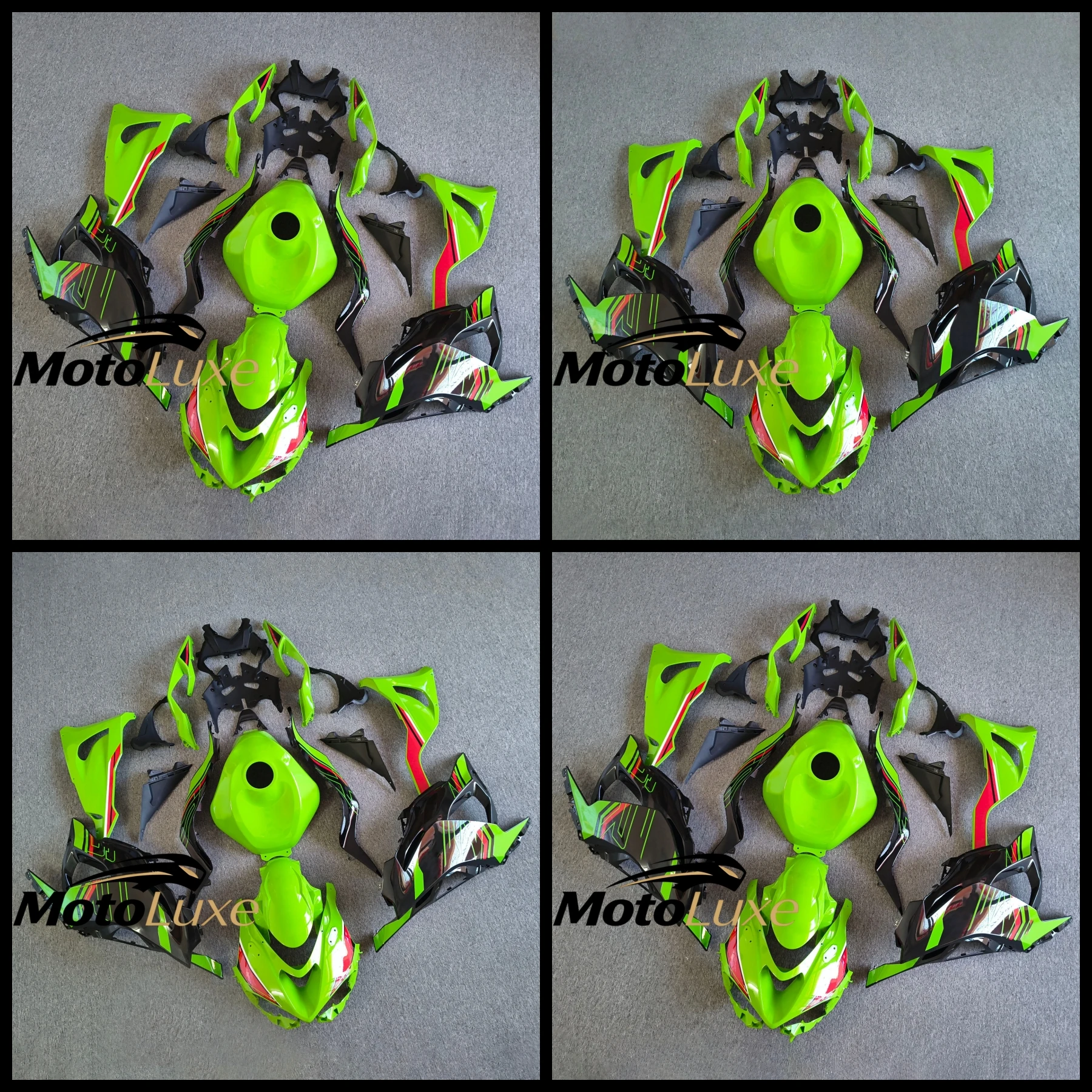 Plastic Fairings for Kawasaki ZX6r 2024 2025 2026 Green Black Body Kits for Kawasaki ZX6r 2024 Fairing for 636 ZX-6r 23