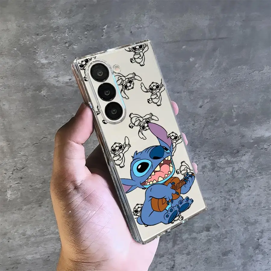 Funda rígida para teléfono Samsung Galaxy ZFold7 ZFold5 ZFold4 ZFold3 Z Fold 7 6 5 4 3 ZFold6 Disney Stitch Angle