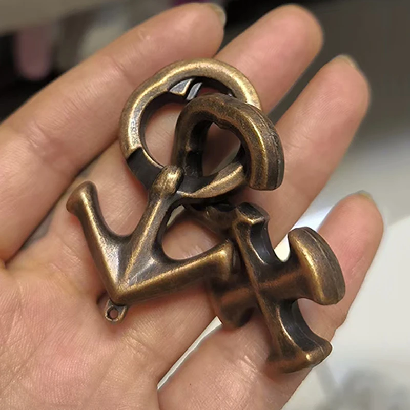 Brain Teaser Puzzles aus gegossenem Metall, Geist IQ, Logiktest, Entwirrung, Entsperren, Interlock-Spiel, Lernspielzeug für Kinder und Erwachsene