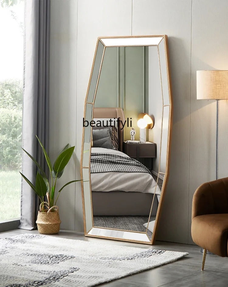 American full body floor mirror clothing store fitting mirror thin clothing store household large mirror