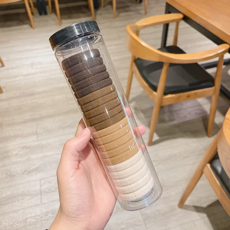 Durable 20 piece canned high elasticity headband with seamless rubber band, simple and elegant towel loop, hair rope, hair loop