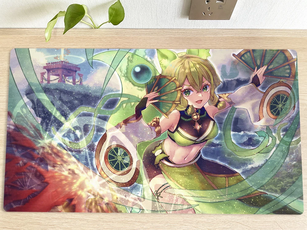 

Игровой коврик YuGiOh Hu-li the Jewel, коврик для мыши Mikanko TCG, игровой коврик для торговых карт, игровой коврик для мыши, 60x35 см, Бесплатная Сумка