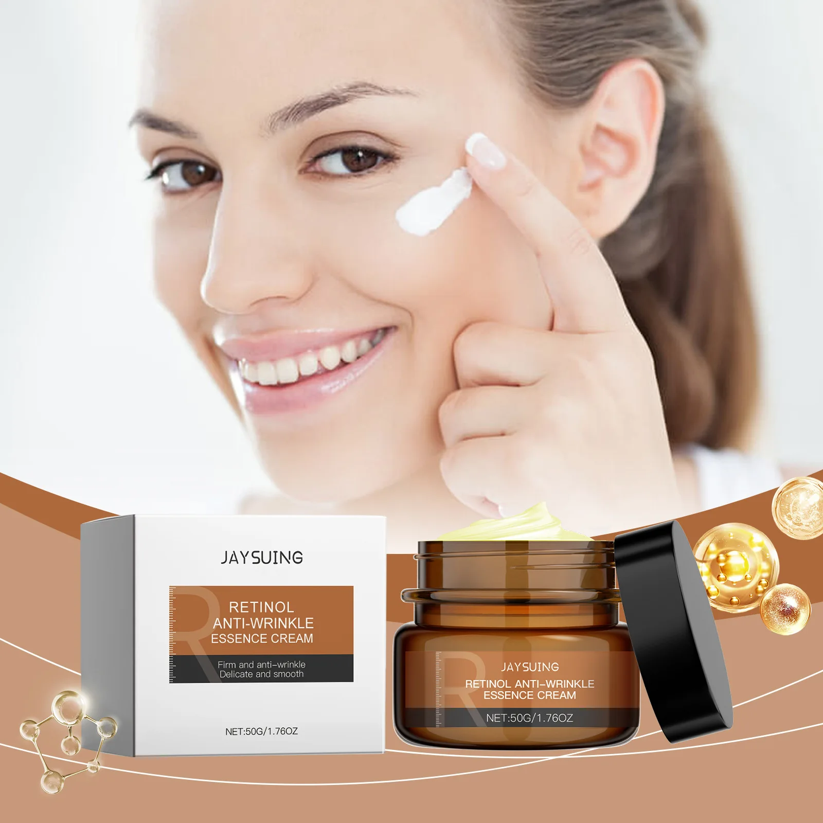 

Retinol Essence Cream, Facial Skin Moisturizing Skin Care Hydrating Anti-aging Effectively Reduces Fine Lines and Wrinkles