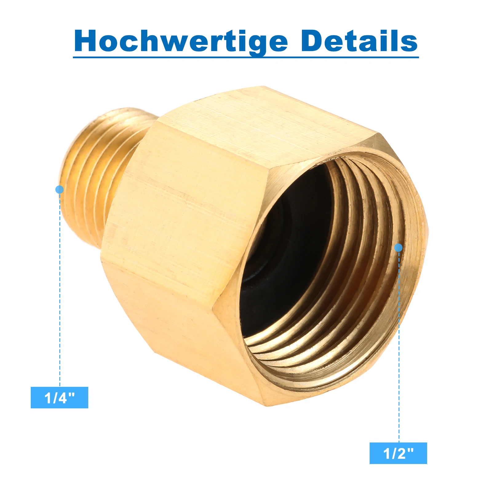 Zewnętrzna kuchenka kempingowa Przejście 1/2"R X 1/4"lks Mosiężne złącze adaptera gazu LPG do kuchenki gazowej Wąż gazowy Kuchenka gazowa Grill Wymień
