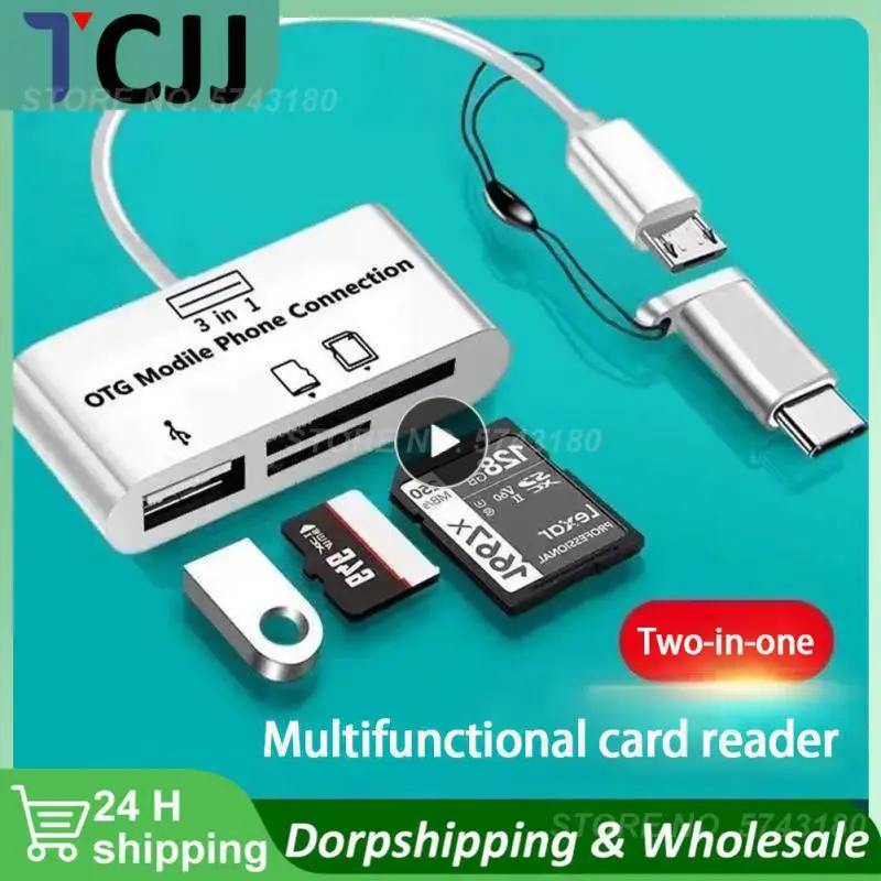 In 1 Memory Card Readers Micro USB Type C Adapter USB-C Memory Card Adapter Multi-Card Reader For Computer PC Smart Phone