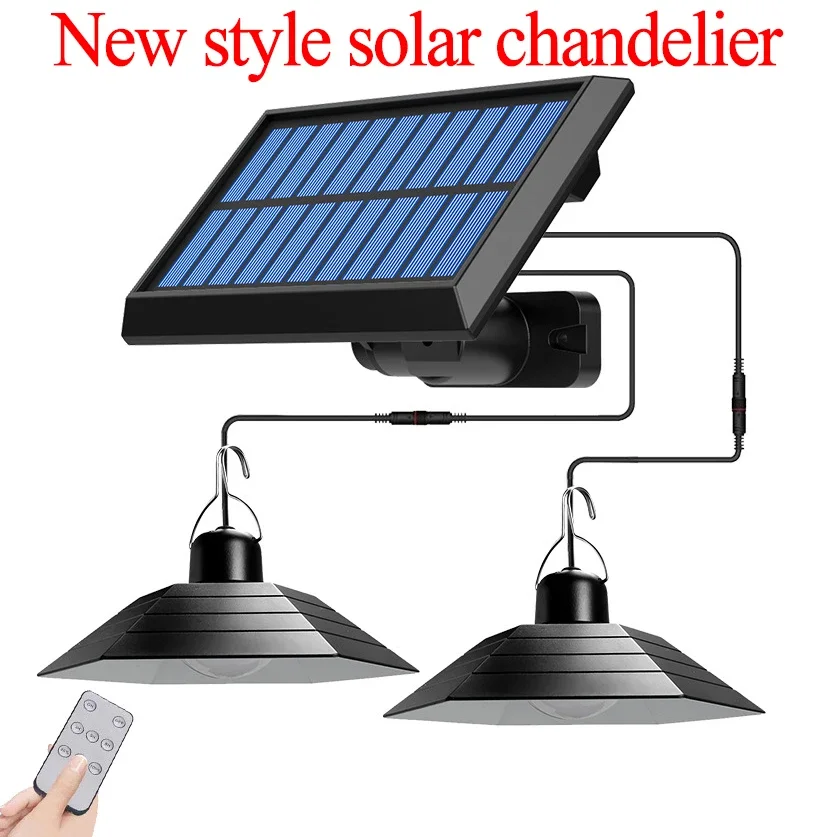 Solar Pendant Light Motion Sensor Led Solar Powered Lamp White/Warm Light with Remote Control Chandelier Camping Outdoor Garden